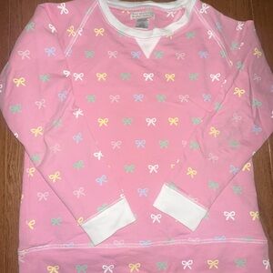 The Beaufort Bonnet Company Pink Bow Sweatshirt